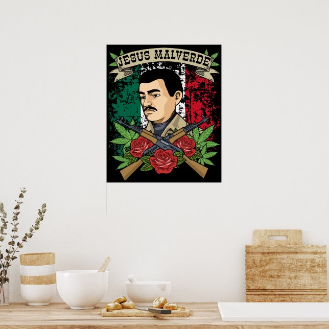 Poster Jesus Malverde Gift Women & Men Jesus Malverde | Zazzle Brasil