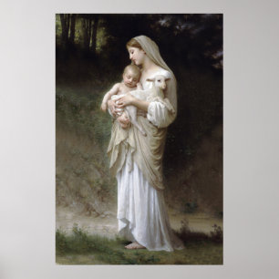 Pôster Jesus, Mary e o carneiro grande.