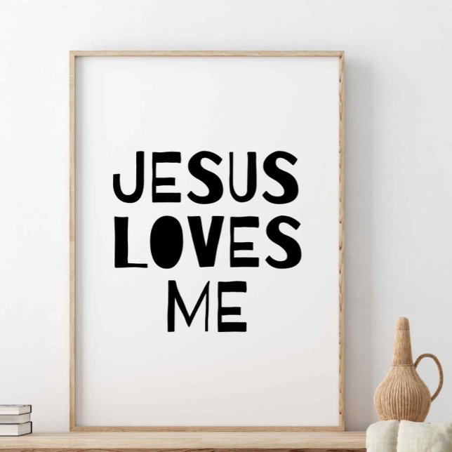 Poster Jesus Me Ama, Bíblia Verse, Escritura (Criador carregado)