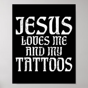 Poster Jesus Me Ama E Minha Tatuagem Tatuagem Tatuagem