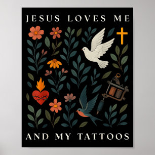 Poster Jesus Me Ama E Minhas Tatuagens 