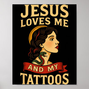 Poster Jesus Me Ama E Minhas Tatuagens _3 