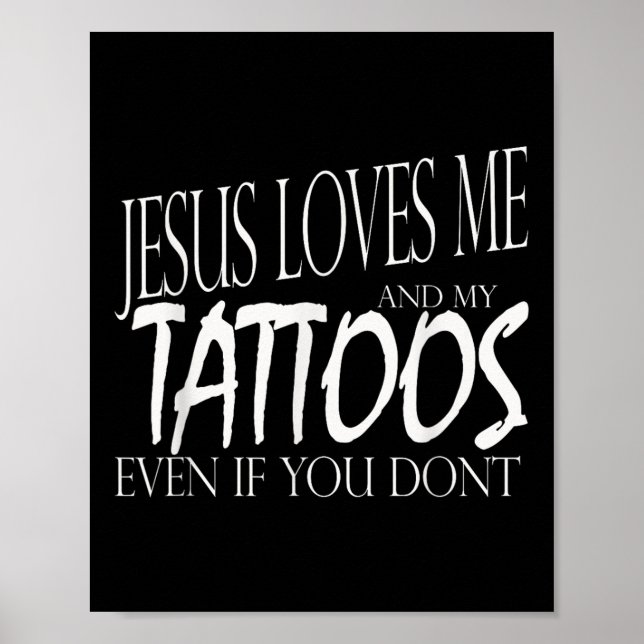 Poster Jesus Me Ama E Minhas Tatuagens Empoderando (Frente)