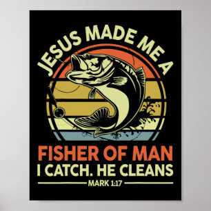 Poster Jesus Me Fez Pescador De Homens Engraçado Pai Cris