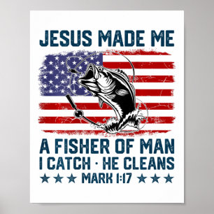 Poster Jesus Me Fez Um Pescador De Homens Bandeira Americ