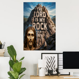 Poster Jesus, Minha Pedra da Idade O Senhor É Minha Pedra