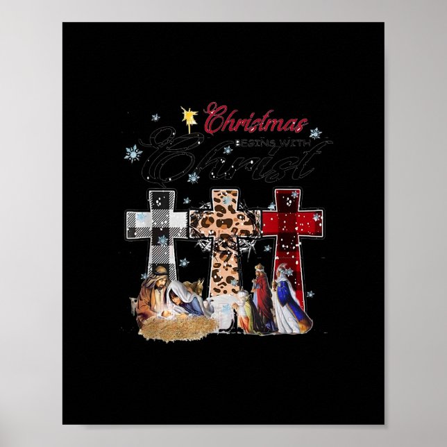 Poster Jesus Natal começa com Leopardo Cristão (Frente)