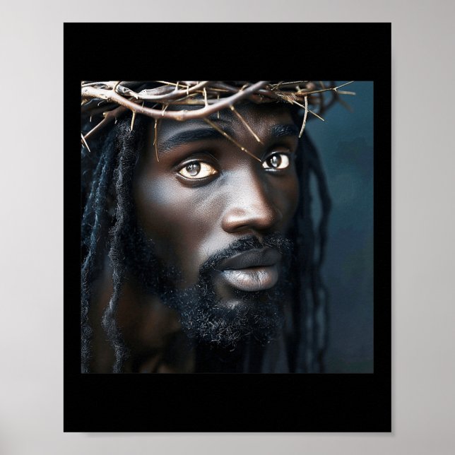 Poster Jesus Negro, Cristianismo, Igreja, Cristo, Jesus _ (Frente)