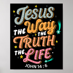Poster Jesus O Caminho Verdade Vida João 14 6 Bíblia Cris