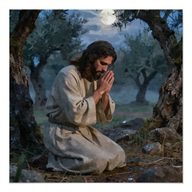 Pôster Jesus Orando (Frente)