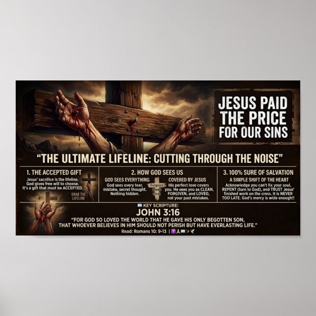Poster Jesus Pagou o Preço  (Frente)