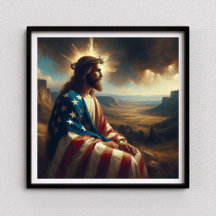 Jesus Patriótico, Arte Cristã Bíblia Americana