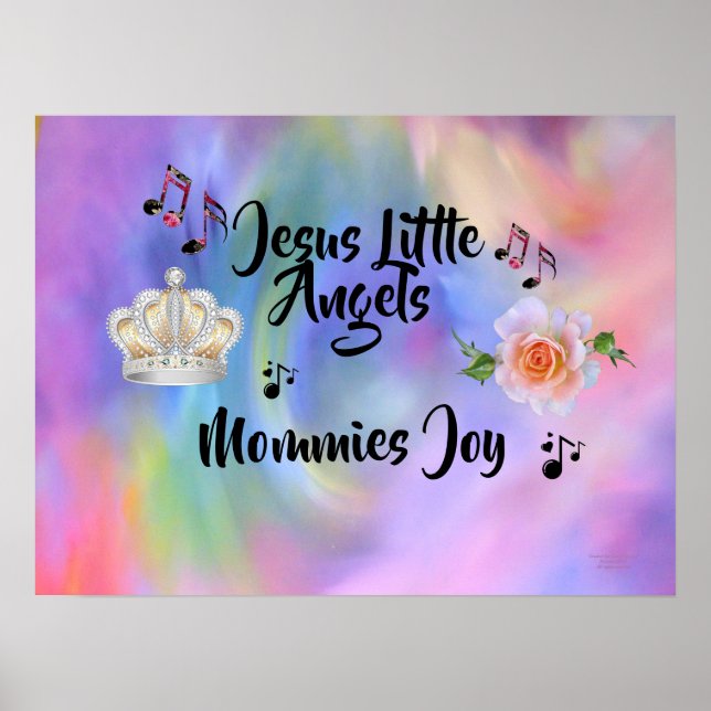 Poster Jesus Pequenos Anjos Mamãe Alegria (Frente)
