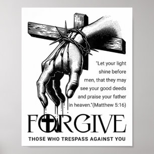 Poster Jesus perdoe aqueles que atacam você Bíblia