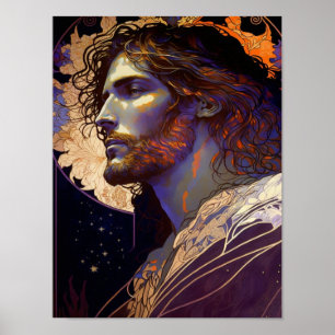 Poster Jesus por Mucha AI — Arte Gerada