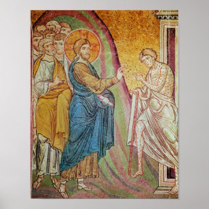 Pôster Jesus que cura um leper