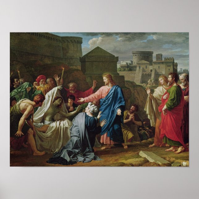 Poster Jesus ressuscitando o filho da viúva de Naim (Frente)