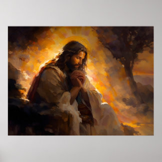 Poster Jesus Reze No Jardim Gethsemane