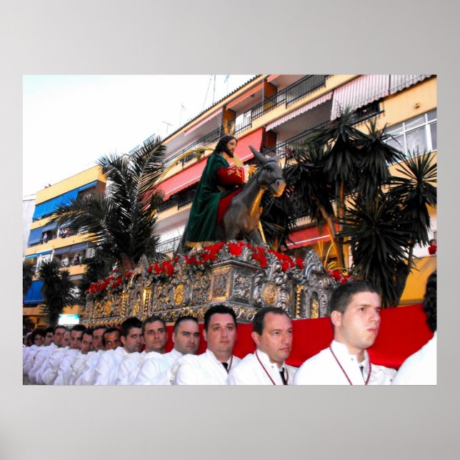 Pôster Jesus rides a donkey, Palm Sunday (Frente)