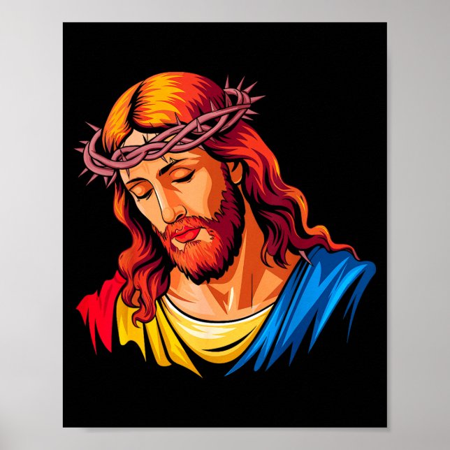 Poster Jesus Rtrait Art Christian Religious  (Frente)
