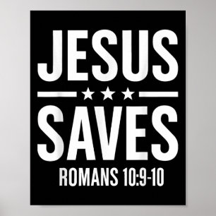 Poster Jesus Salva os Romanos Bíblias Verdadeiramente Hom