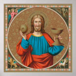 Poster Jesus Segurando a Eucaristia (SNV 050)