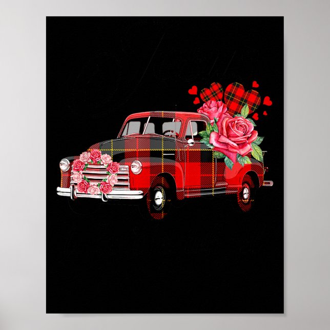 Poster Jesus Take The Wheel Red Truck Christmas God Belie (Frente)