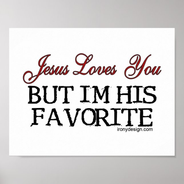 Pôster Jesus Te Ama Favorito (Frente)