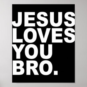 Poster Jesus Te Ama Irmão - Christian Faith Pullover Hoo