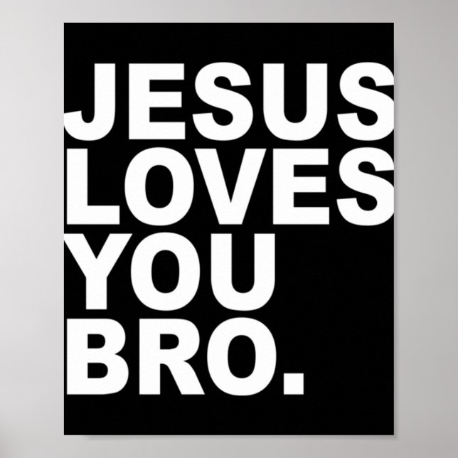 Poster Jesus Te Ama Irmão - Christian Faith Pullover Hoo (Frente)
