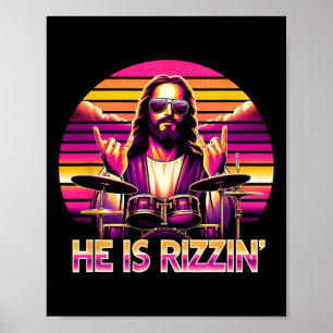 Poster Jesus Tem Rizzen Ele É Engraçado Cristão E