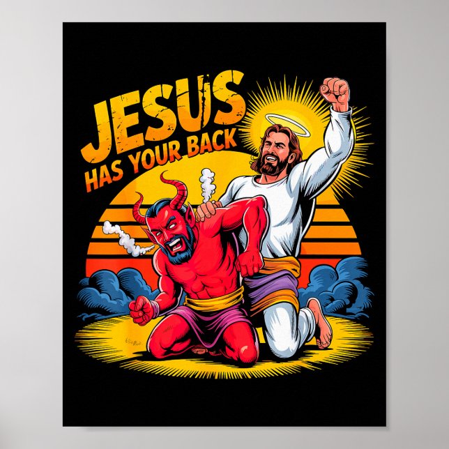Poster Jesus Tem Seu Apoio Fé Cristã  (Frente)