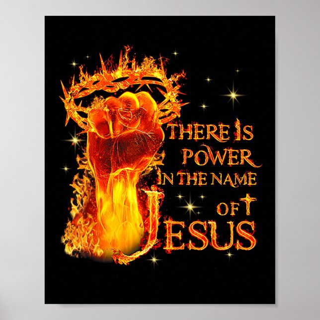 Poster Jesus There Is Power In The Name Of Jesus Christia (Frente)