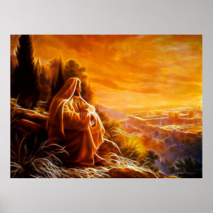 Poster Jesus Thinking About People (You)