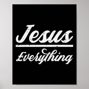 Poster Jesus tudo Deus religião católica cristã F