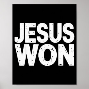 Poster Jesus Venceu Fé Cristã Religiosa
