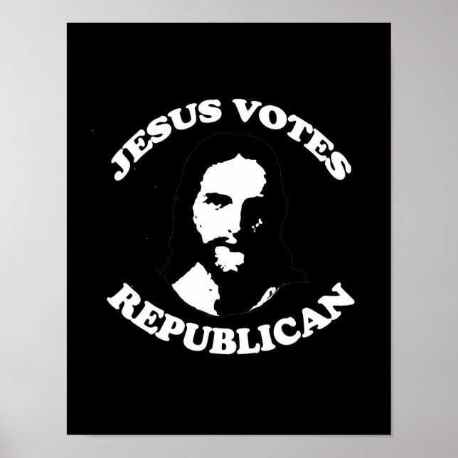 Pôster Jesus vota republicano - (Frente)