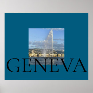 Poster Jet d'Eau em Genebra