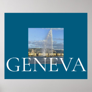 Poster Jet d'Eau em Genebra