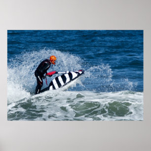 Poster jet skiing poster, water sport