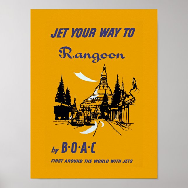 Pôster Jet Your Way to Rangoon (Frente)