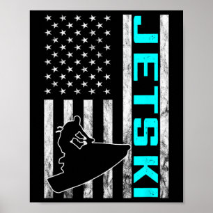 Poster Jetski Jet Ski Jet Skier American Usa Jet Skiing W
