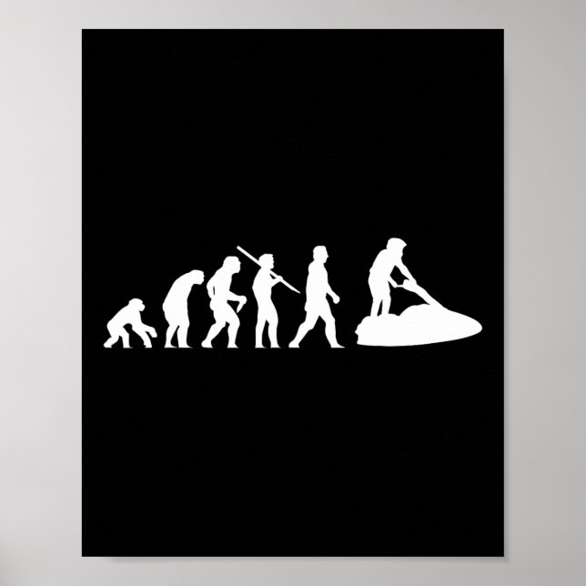 Poster Jetski Watersport Jet Ski Skiing Evolution (Frente)