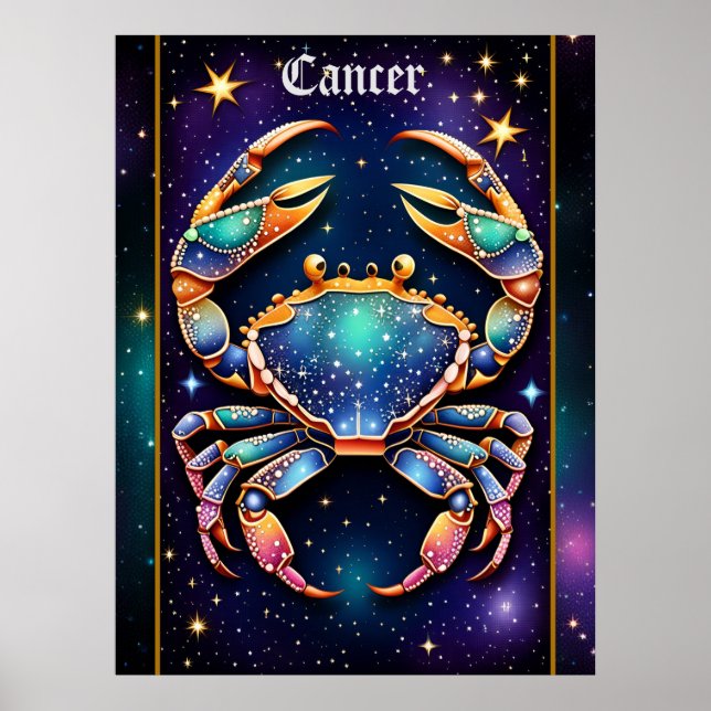 Poster Jewel Galaxy Zodiac Cancer (Frente)