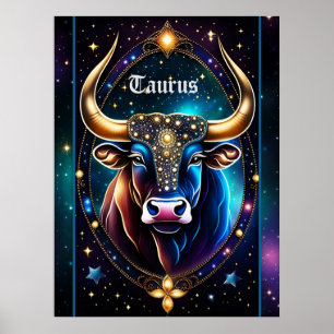 Poster Jewel Galaxy Zodiac Taurus