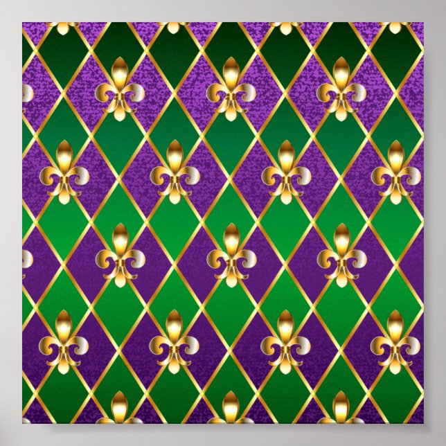 Poster Jewelry Background Mardi Gras (Frente)