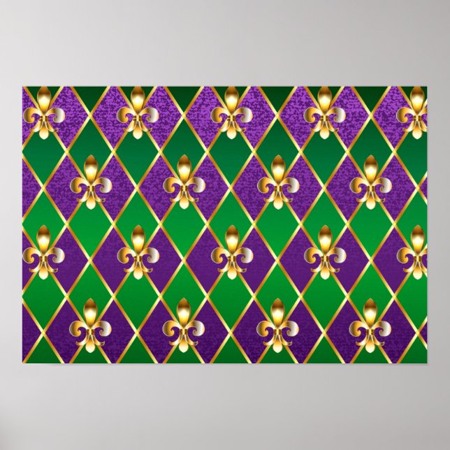 Poster Jewelry Background Mardi Gras (Frente)