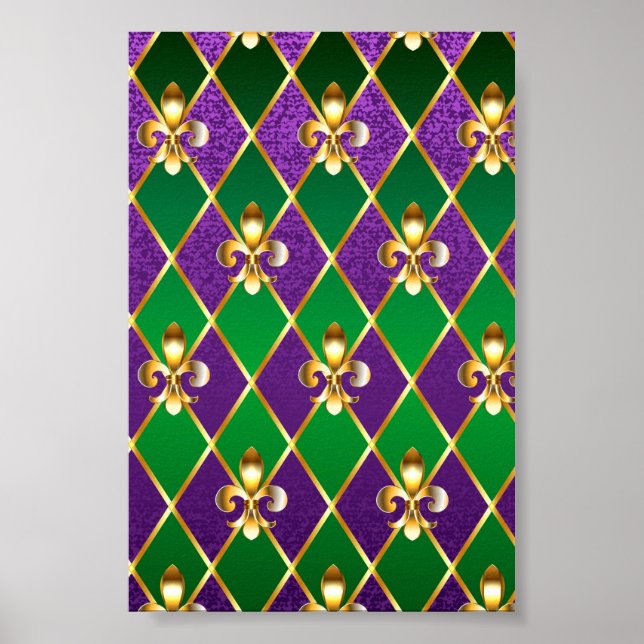 Poster Jewelry Background Mardi Gras (Frente)