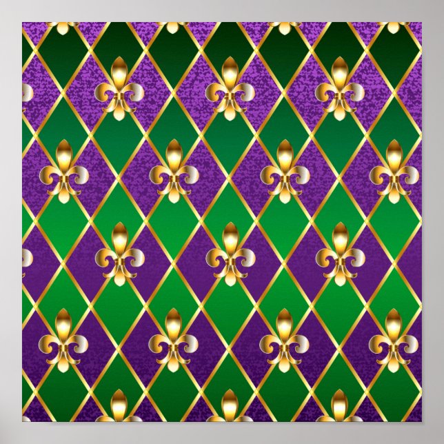 Poster Jewelry Background Mardi Gras (Frente)