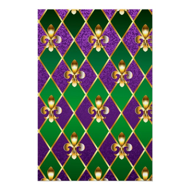 Pôster Jewelry Background Mardi Gras (Frente)